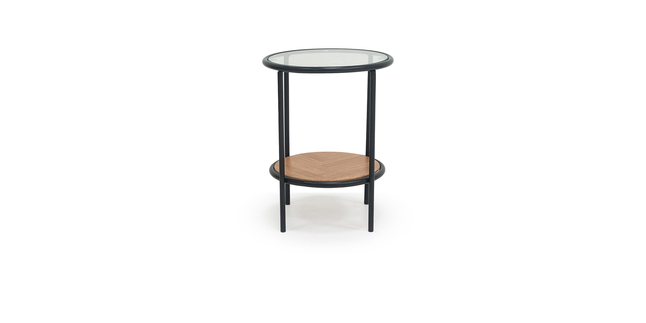 Barry End Coffee Table Metal & Transparent Glass