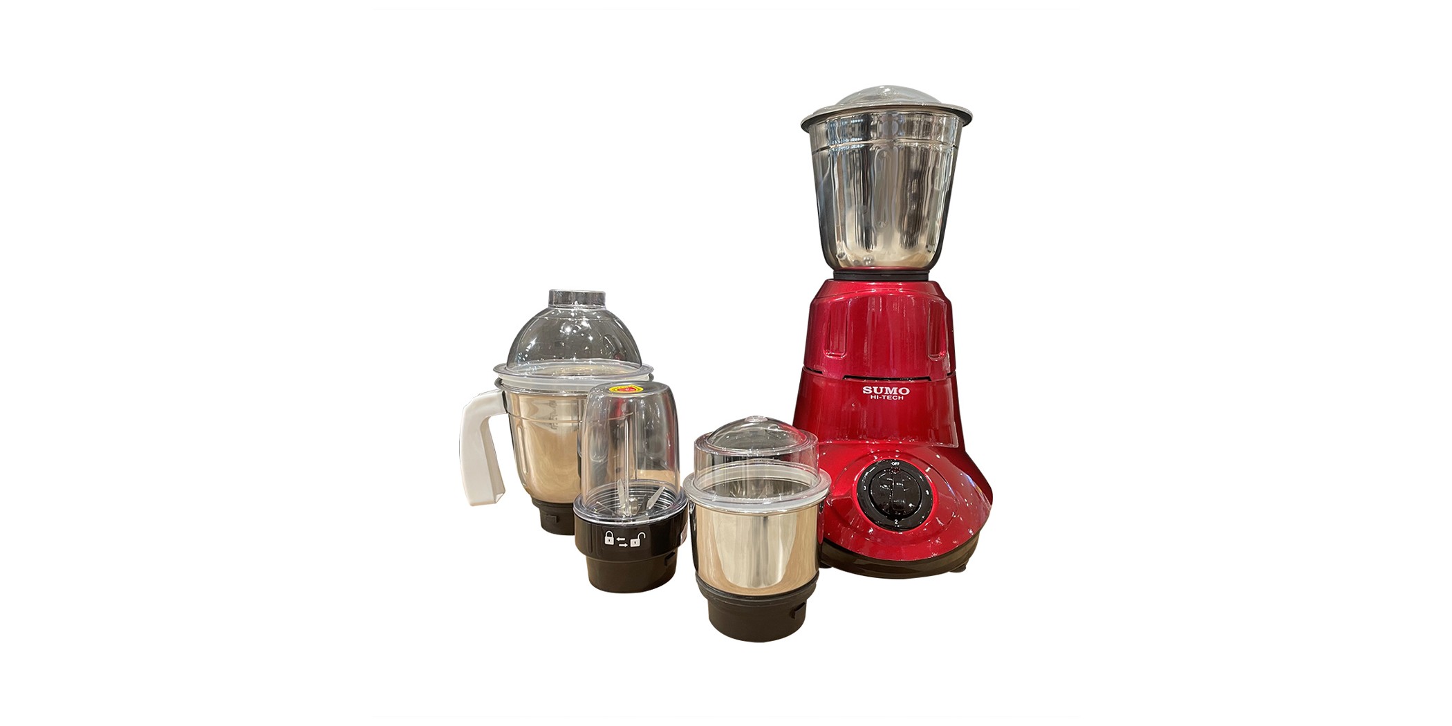 Sumo Hi-Tech 150 4 Jars Red 500W 2YW Mixer Grinder