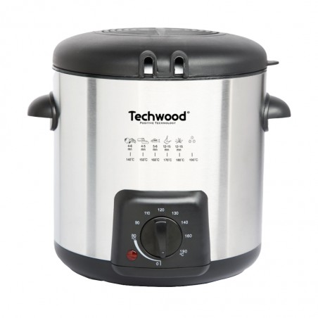 Techwood TFF 99i 1L 840W Fondue With 6 Fondue Forks & Chrome Basket "O"