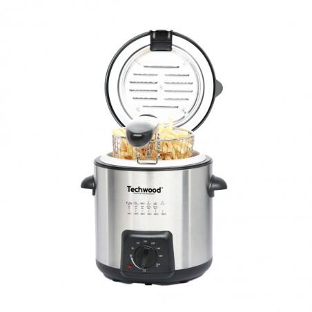 Techwood TFF 99i 1L 840W Fondue With 6 Fondue Forks & Chrome Basket "O"