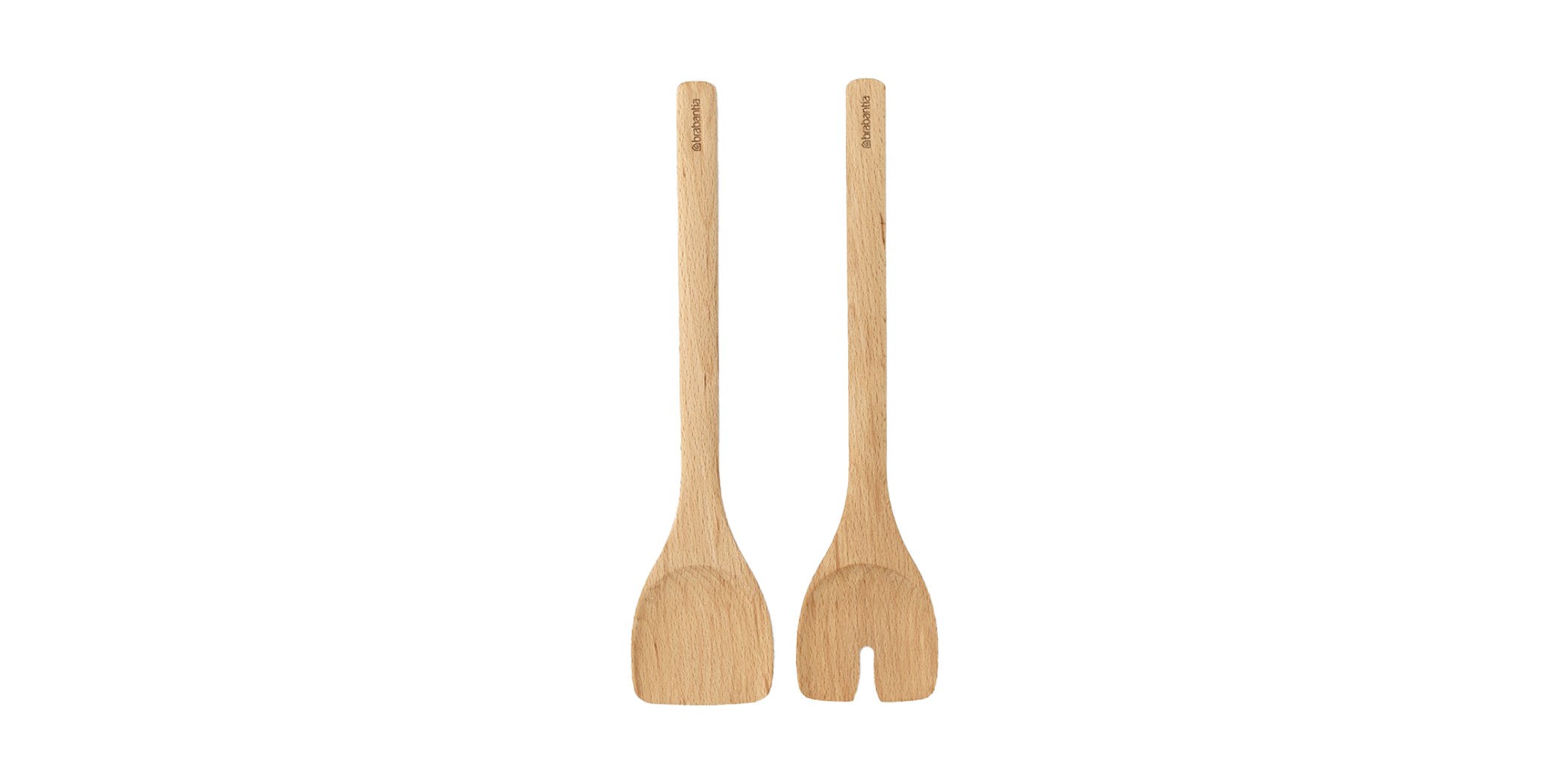 Brabantia 260643 Profile Set of 2 Wooden Salad Servers 2YW "O"