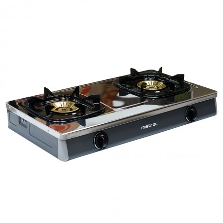 Mistral MGC9210 Stainless Steel 2 Burner Gas Cooker