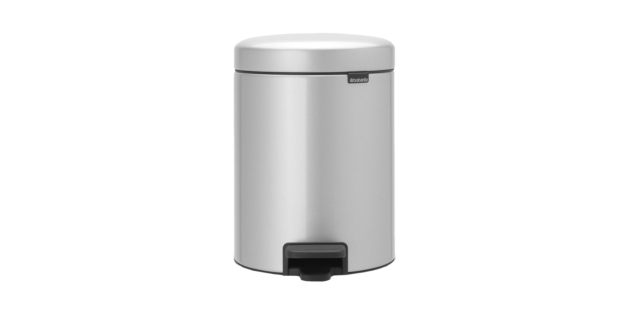 Brabantia 112904 5L Metallic Grey Newlcon Pedal Bin 10YW "O"