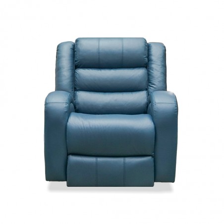 Veneto Single Recliner Blue Leather Gel