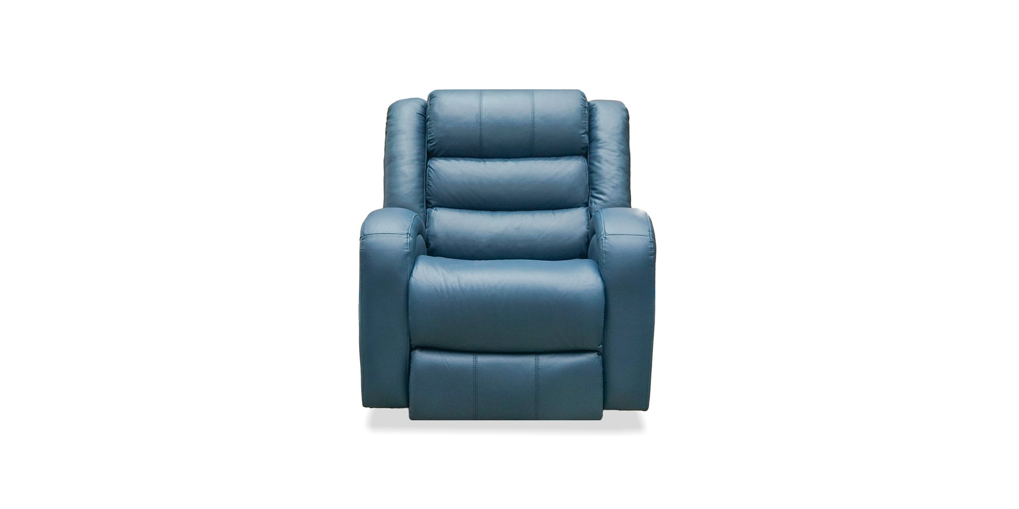 Veneto Single Recliner Blue Leather Gel