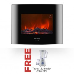 Taurus Toronto P 2000W Electric Fireplace - 935046000 & Free Taurus JB500P Succo Easy Mill 1.5L Plastic Jar Blender
