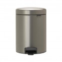 Brabantia 112683 5L Platinum NewIcon Pedal Bin 10YW "O"